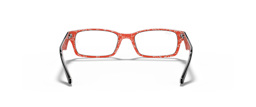 Ray-Ban RB5206 Optics Black On Red Frames