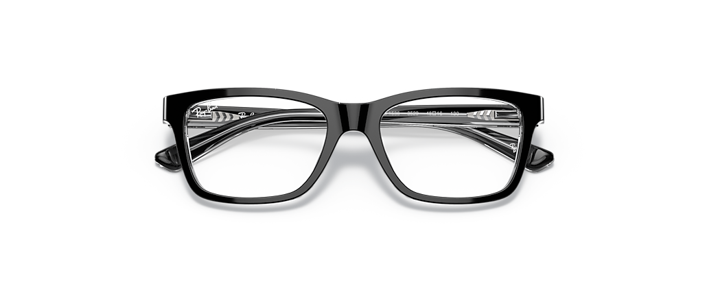 Ray-Ban RB1536 Optics Kids Black On Transparent Frames
