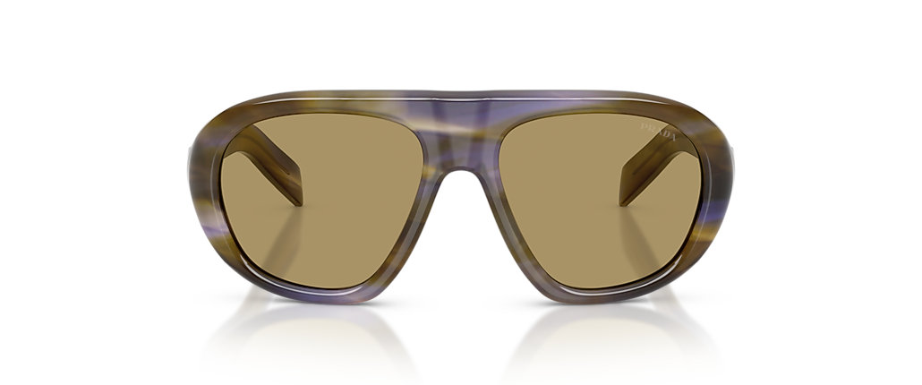 Monkeyusers Pr Prada PR C05S Sunglasses with Green Olive lenses and Striped Laguna ...