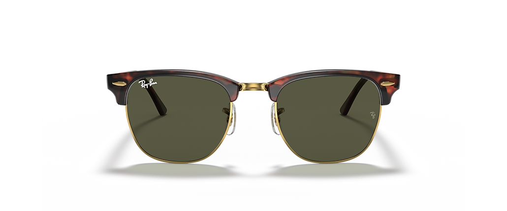 Ray-Ban RB3016 Clubmaster Classic Tortoise On Gold Sunglasses