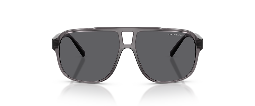 Armani Exchange AX4104S Shiny Transparent Grey Sunglasses