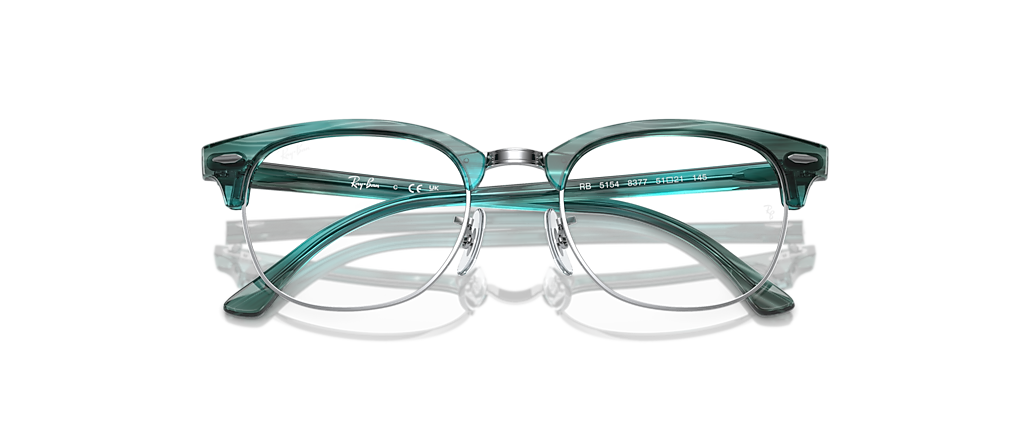 Ray-Ban RB5154 Clubmaster Optics Striped Green Frames