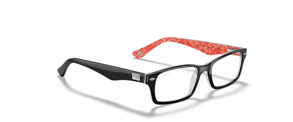 Ray-Ban RB5206 Optics Black On Red Frames