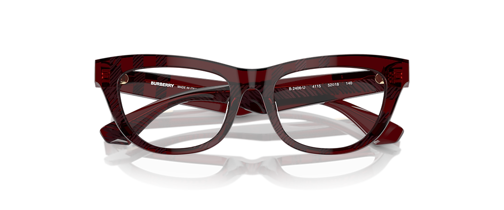 Burberry BE2406U Check Red Frames