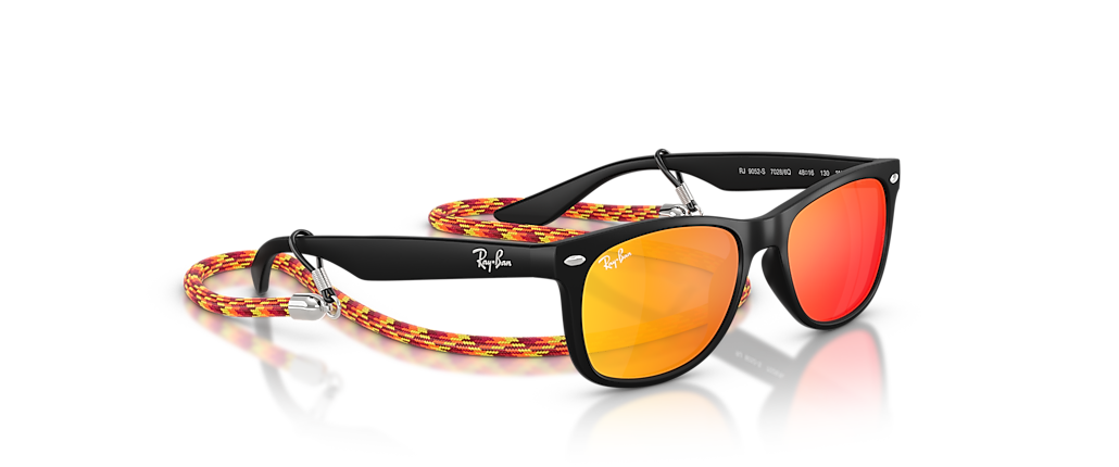 Ray-Ban RB9052S New Wayfarer Kids Summer Capsule Rubber Black Sunglasses