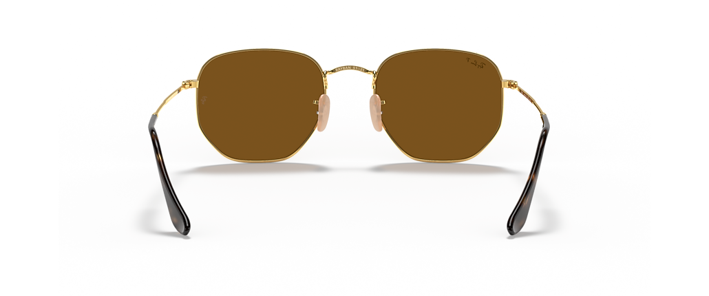 Ray-Ban RB3548N Hexagonal Flat Lenses Arista Gold Sunglasses