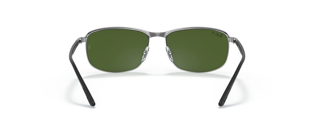 Ray-Ban RB3671CH RB3671 Polarized+ Lenses Black On Silver Sunglasses