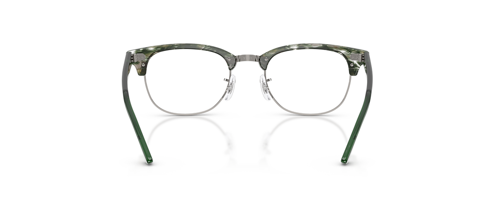 Ray-Ban RB5154 Clubmaster Transparent Fantasy Green On Gunmetal Frames