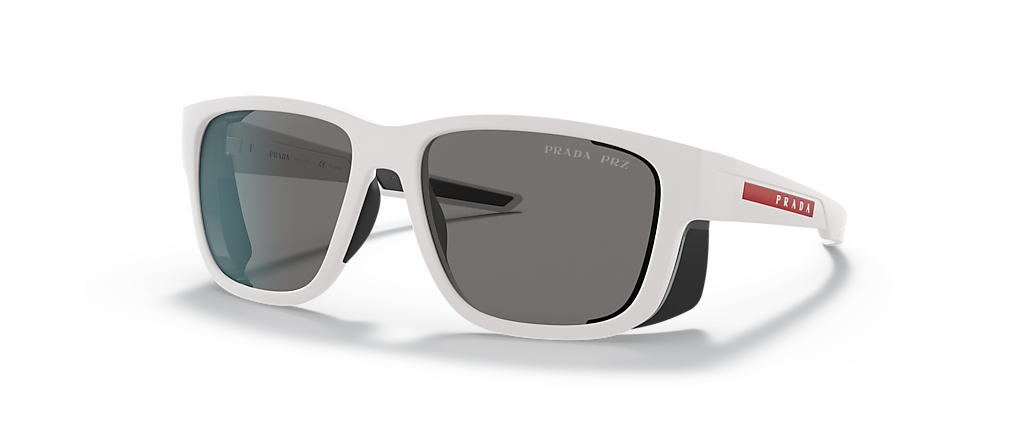 Prada Linea Rossa PS 07WS White Rubber Sunglasses