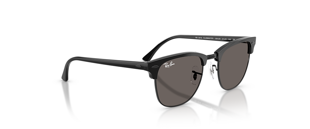 Ray-Ban RB3016 Clubmaster Classic Black On Black Sunglasses