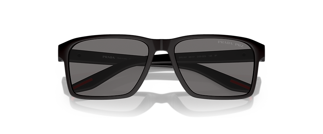 Prada Linea Rossa PS 05YS Black Rubber Sunglasses
