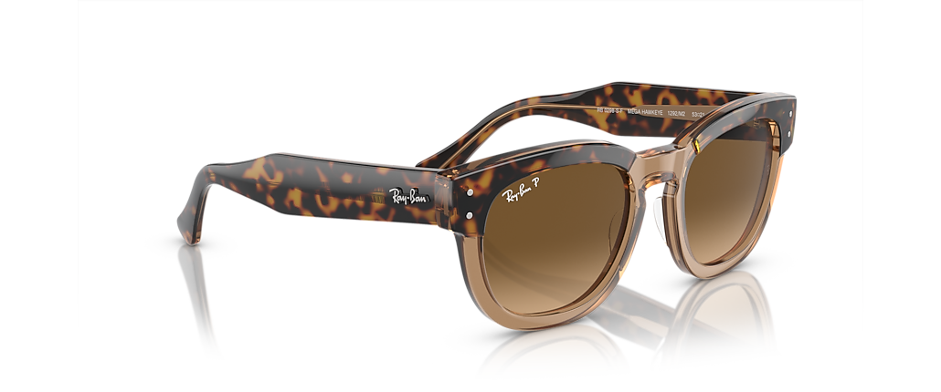 Ray-Ban RB0298SF Mega Hawkeye Havana On Transparent Brown Sunglasses