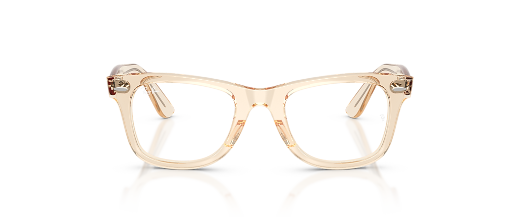 Ray-Ban RB4340V Wayfarer Ease Optics Transparent Nude Frames