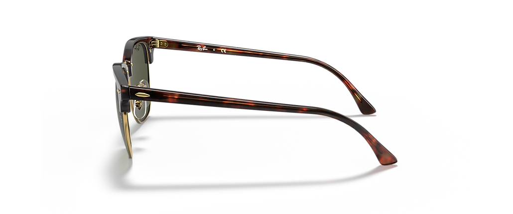 Ray-Ban RB3016F Clubmaster Classic Tortoise On Gold Sunglasses