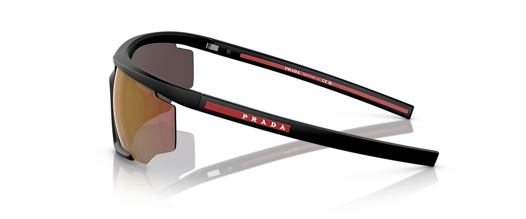 Prada Linea Rossa PS 07YS Black Rubber Sunglasses