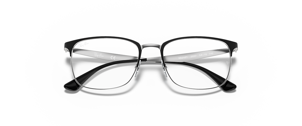 Ray-Ban RB6421 Optics Black On Silver Frames