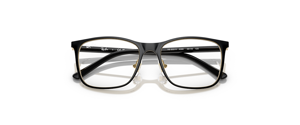Ray-Ban RB9551V Optics Kids Black On Arista Frames