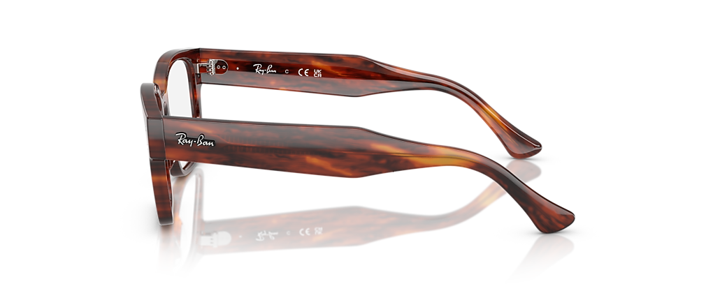 Ray-Ban RB7256 Laurene Optics Bio-Based Striped Havana Frames