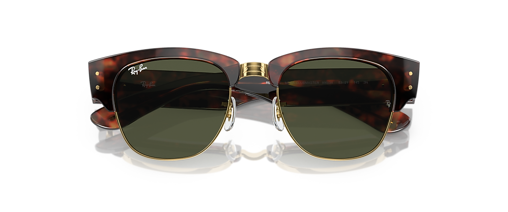 Ray-Ban RB0316S Mega Clubmaster Tortoise On Gold Sunglasses