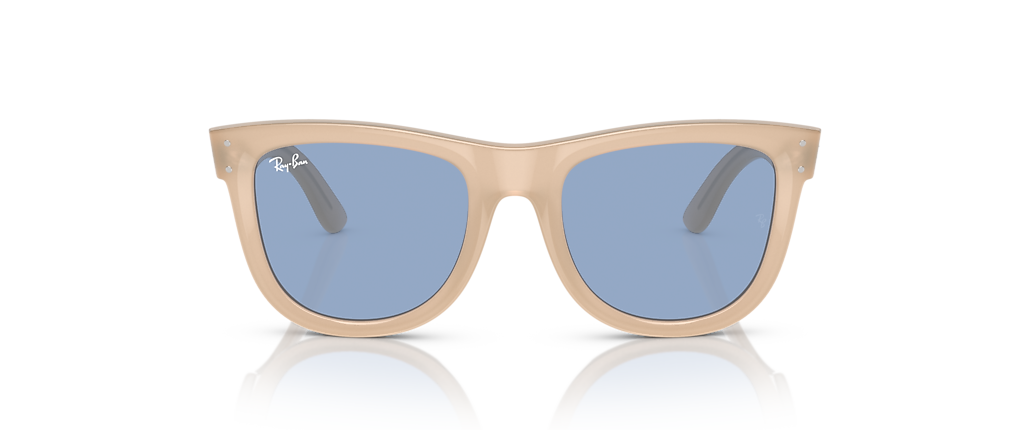 Ray-Ban RBR0502S Wayfarer Reverse Opal Beige & Honey Sunglasses