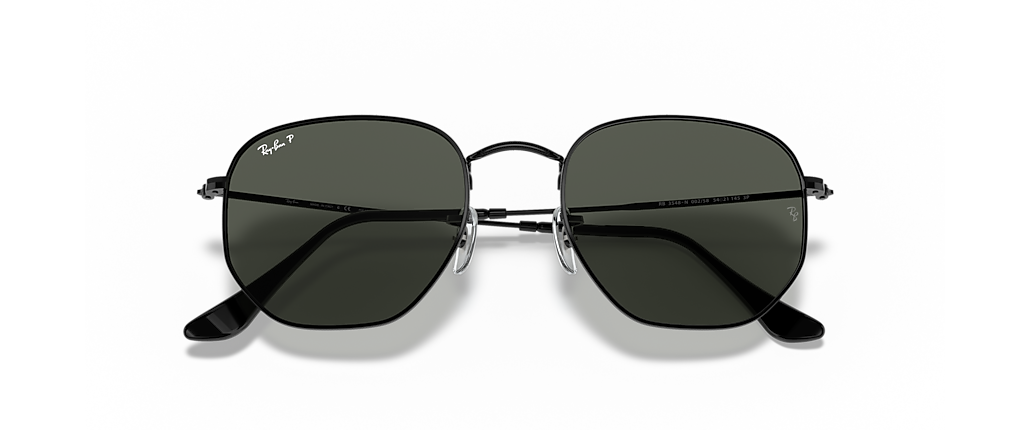 Ray-Ban RB3548N Hexagonal Flat Lenses Black Sunglasses