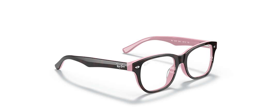 Ray-Ban RB1555F Optics Kids Havana On Opal Pink Frames