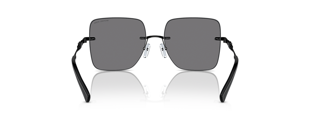 Michael Kors MK1150 Québec Grey Solid Black Mirror Sunglasses