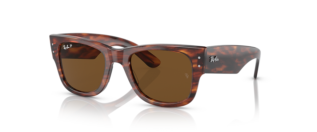 Ray-Ban RB0840SF Mega Wayfarer Striped Havana Sunglasses