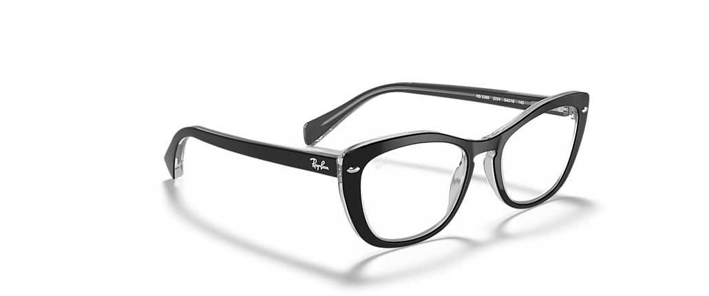 Ray-Ban RB5366 Optics Black On Transparent Frames