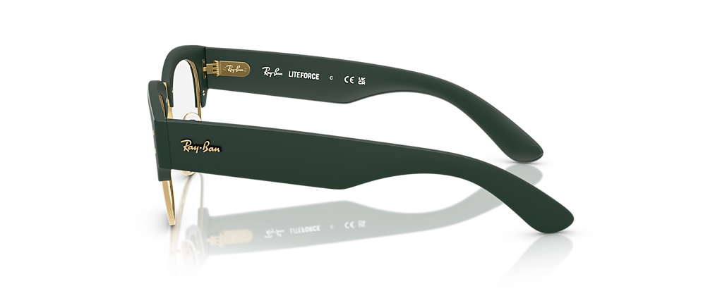 Ray-Ban RB7316V Mega Clubmaster Optics Liteforce Sand Green On Gold Frames