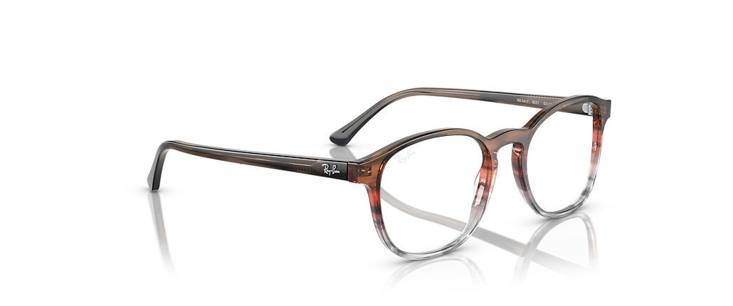 Ray-Ban RB5417 Optics Striped Brown & Red Frames