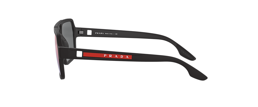 Prada Linea Rossa PS 01XS Black Rubber Sunglasses