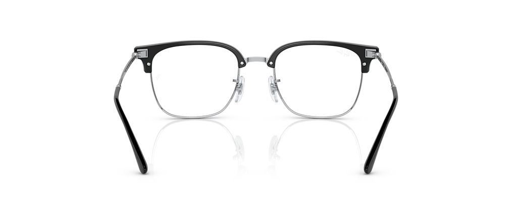 Ray-Ban RB7216F New Clubmaster Optics Black On Silver Frames