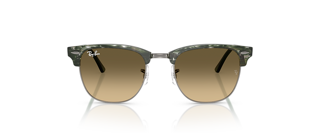 Ray-Ban RB3016 Clubmaster Transparent Shade Fantasy Green Sunglasses