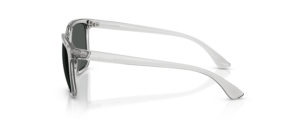 Armani Exchange AX4112SU Shiny Transparent Grey Sunglasses
