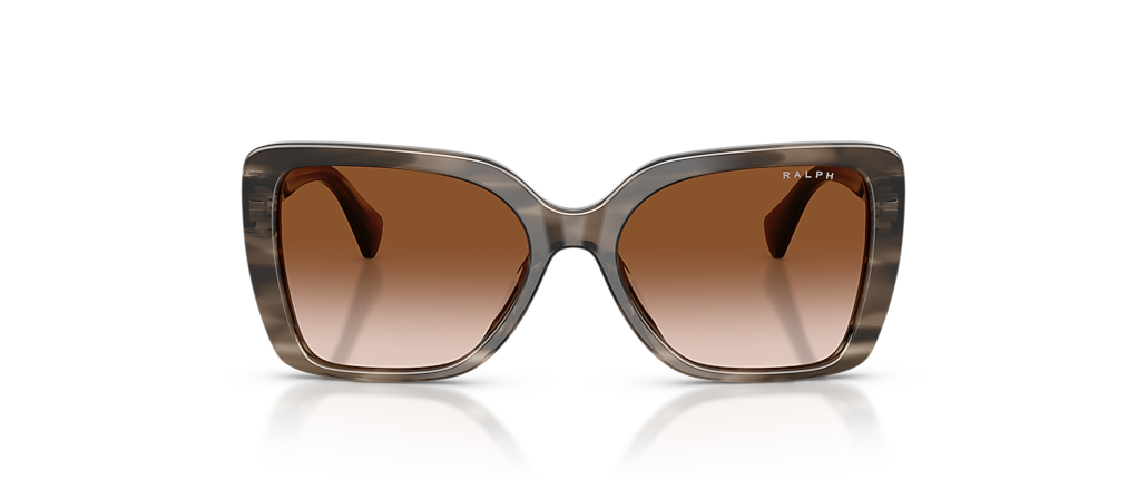 Ralph RA5356U Grey/Crystal Striped Sunglasses