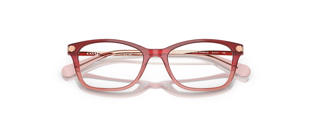 Coach HC6142 Burgundy Pink Glitter Gradient Frames