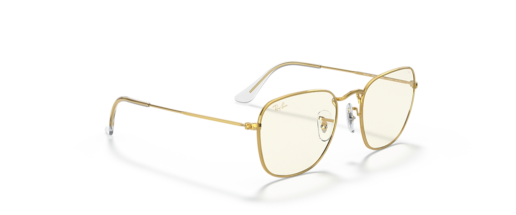 Ray-Ban RB3857 Frank Blue-Violet Light Clear Evolve Gold Sunglasses