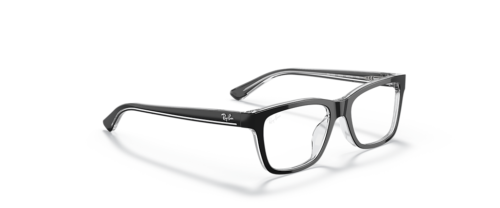 Ray-Ban RB1536 Optics Kids Black On Transparent Frames