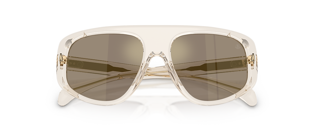 Moncler ME6035U Auron Shiny Transparent Off White Sunglasses