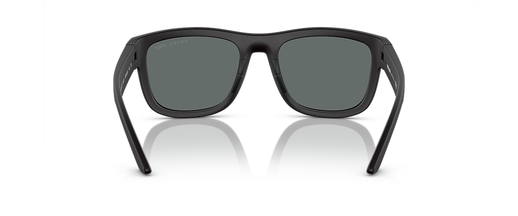 Prada Linea Rossa PS 01ZSF Black Rubber Sunglasses
