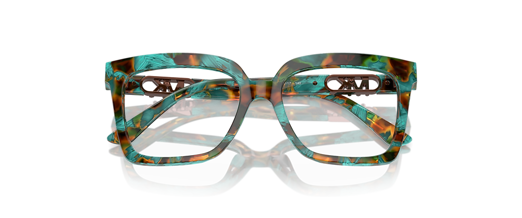 Michael Kors MK4119U Nassau Teal Graphic Tortoise Frames