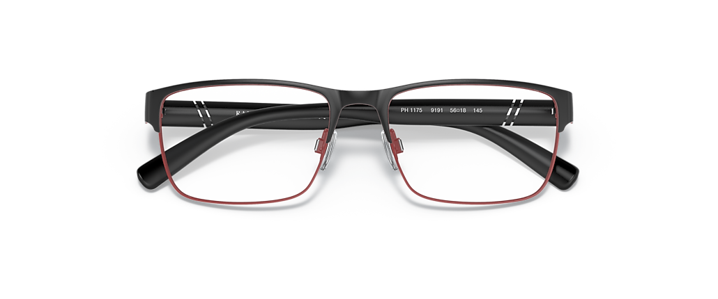 Polo Ralph Lauren PH1175 Matte Red Rims/Black Bar Frames