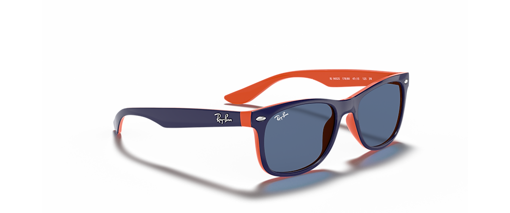 Ray-Ban RB9052S New Wayfarer Kids Blue On Orange Sunglasses