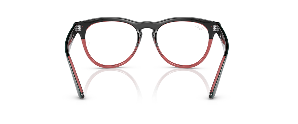 Ray-Ban RB4471V Iris Optics Dark Green On Transparent Light Red Frames