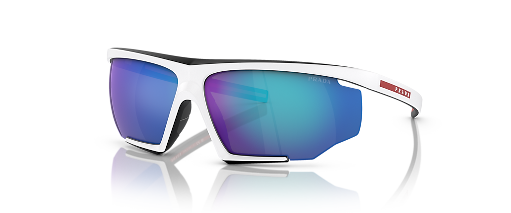 Prada Linea Rossa PS 07YS White/Black Rubber Sunglasses