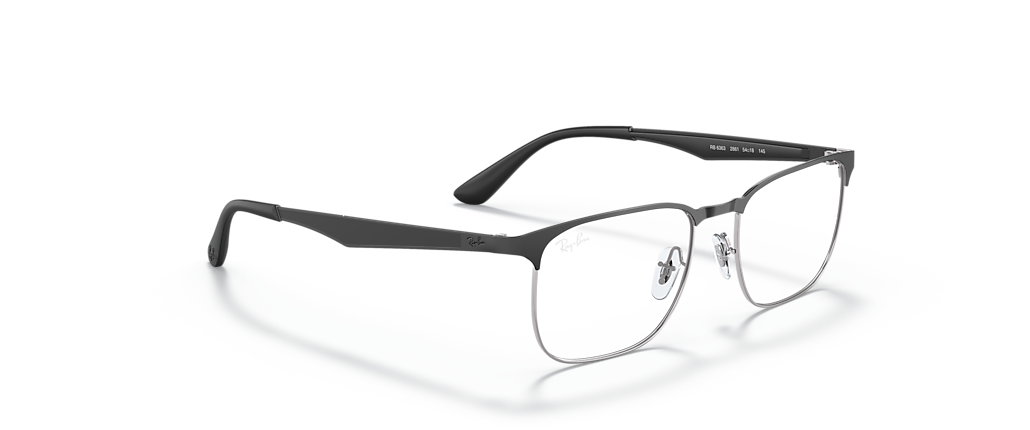 Ray-Ban RB6363 Optics Black On Silver Frames