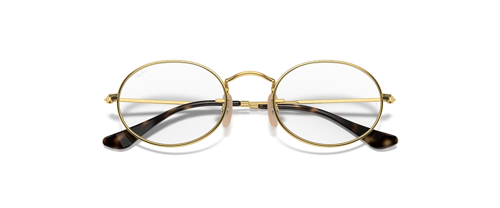 Ray-Ban RB3547V Oval Optics Arista Gold Frames