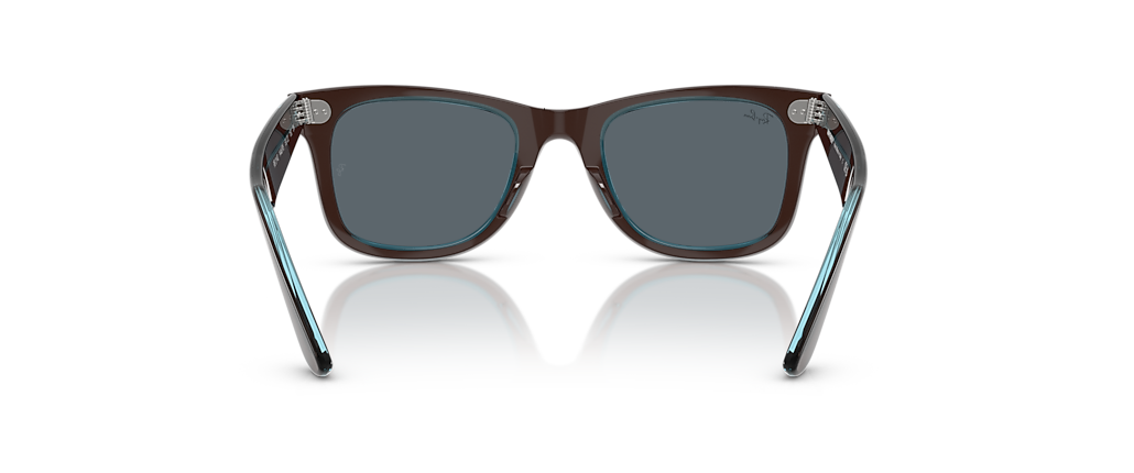 Ray-Ban RB2140 Original Wayfarer Classic Brown On Transparent Blue Sunglasses