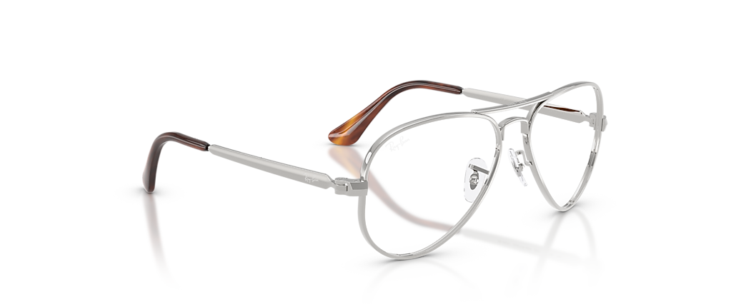 Ray-Ban RB3925V Aviator Max Optics Silver Frames